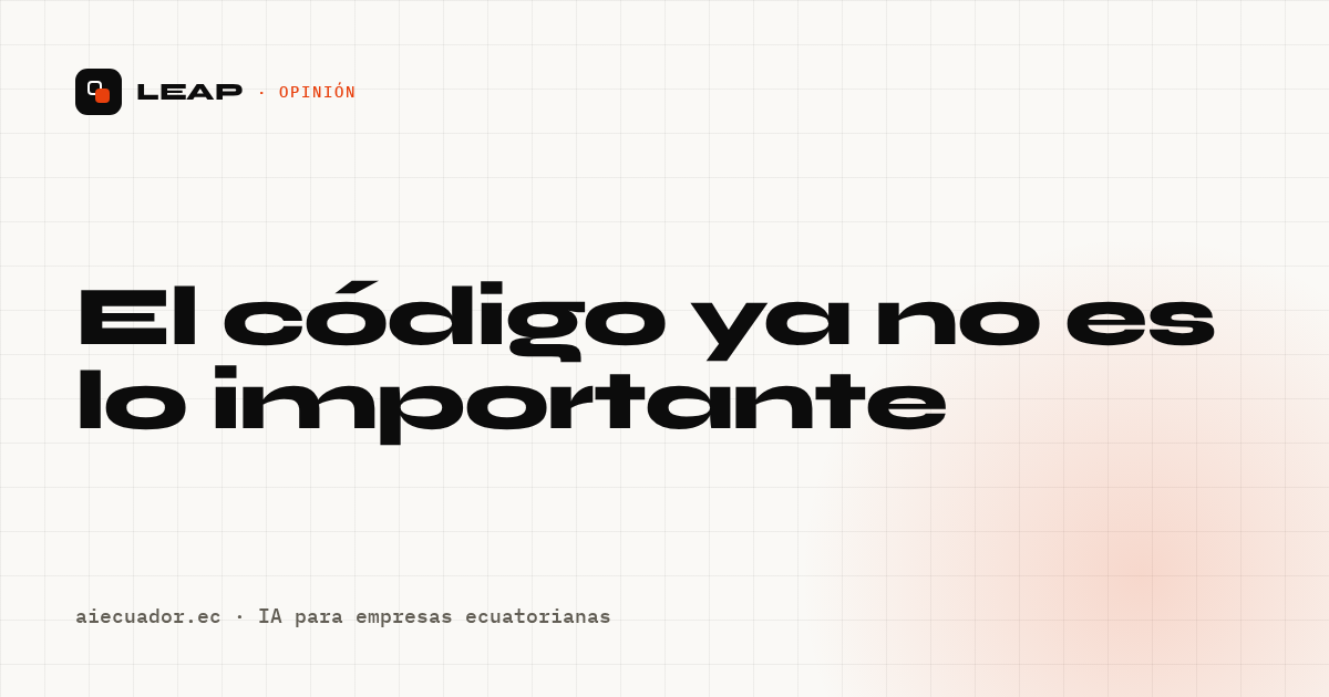 Escribir código dejó de ser lo más importante. Ahora manda el criterio.